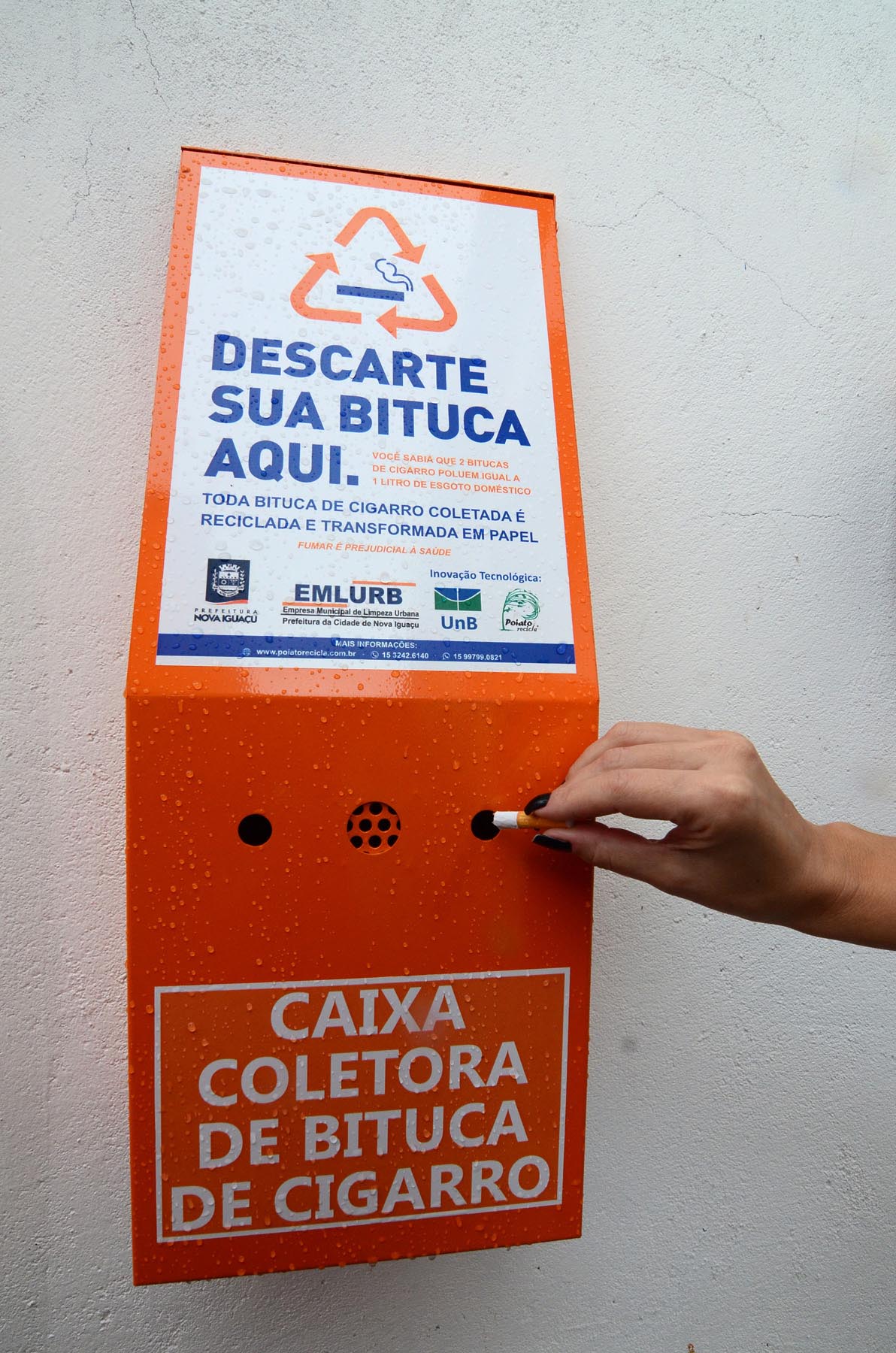 Nova Iguaçu terá coletores  de bitucas de cigarros