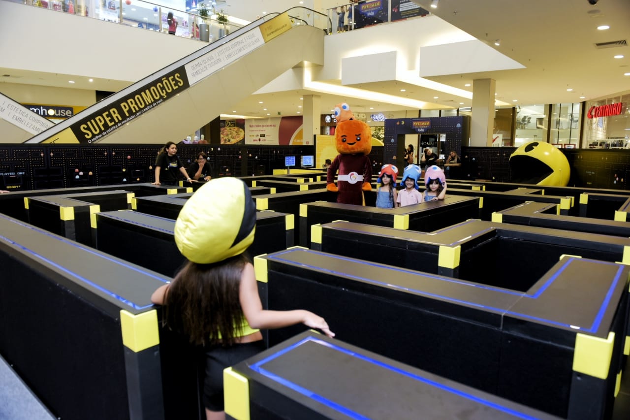 Shopping Nova Iguaçu inaugura  Pac-Man Experience para agitar férias