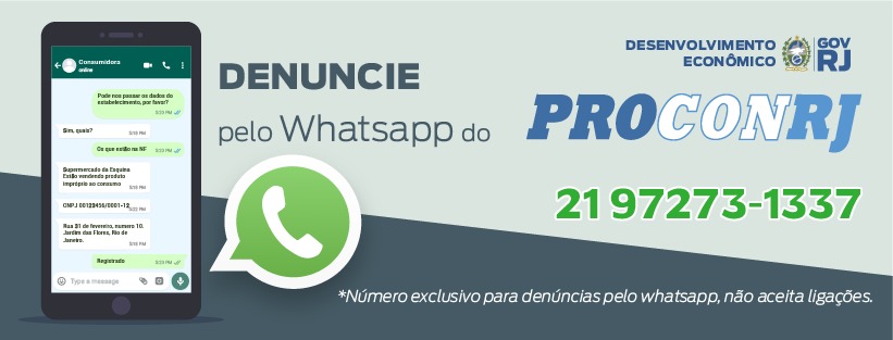 Procon-RJ lança whatsapp exclusivo para  denúncias durante a pandemia da Covid-19