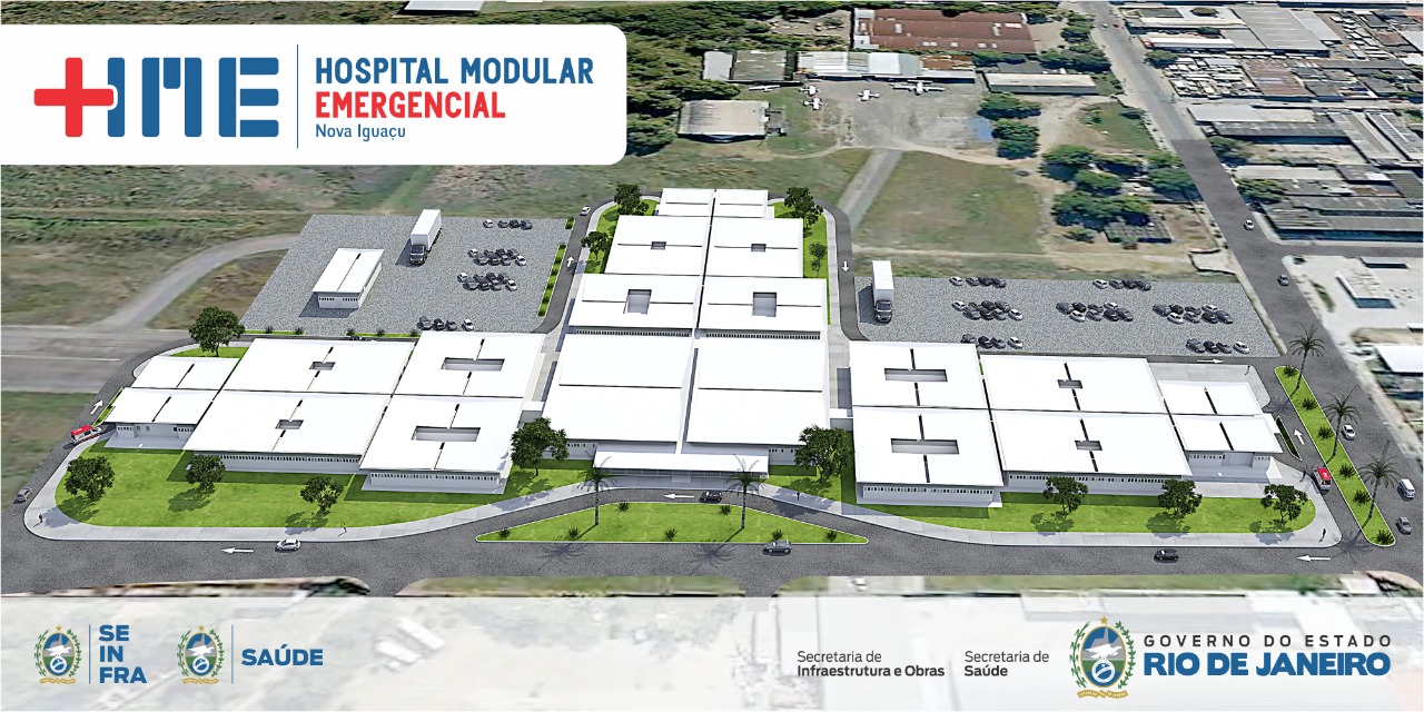 Seinfra inicia obras do hospital  modular de Nova Iguaçu