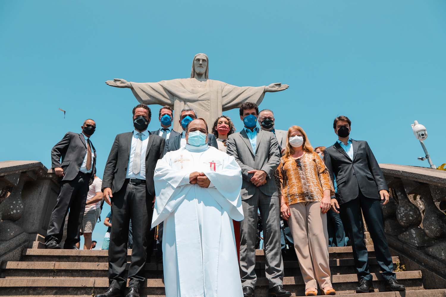 Líderes do turismo do Rio reúnem-se com  o secretário-geral da OMT no Cristo Redentor