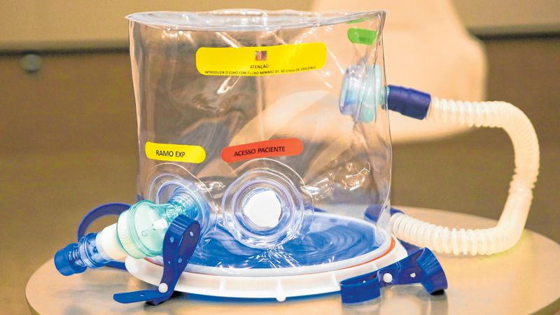 Hospitais estaduais e de campanha deverão  utilizar capacete elmo em pacientes com Covid-19