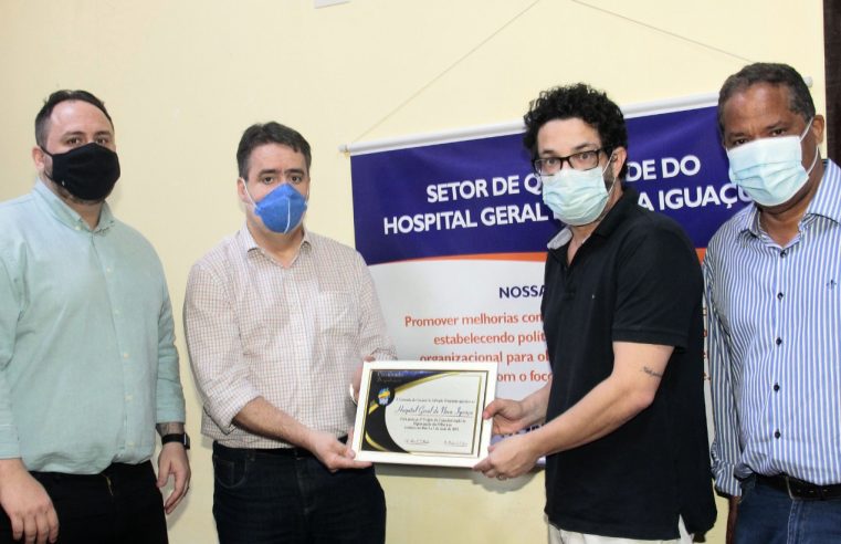 Hospital Geral de Nova Iguaçu recebe homenagem por apoio ao Projeto de Conscientização da Higienização das Mãos