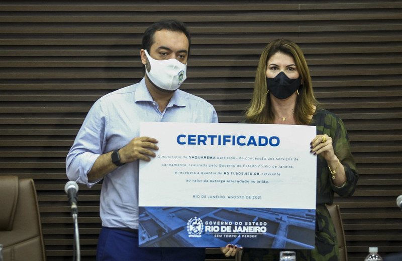 Mais quatro cidades recebem certificado pela participação  na concessão dos serviços de saneamento da Cedae