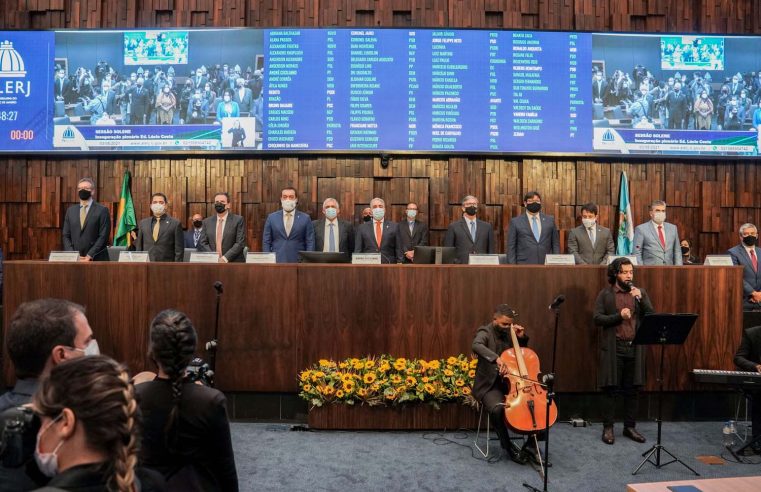 Novo plenário da Alerj é inaugurado com discursos  de recuperação econômica e união entre os poderes