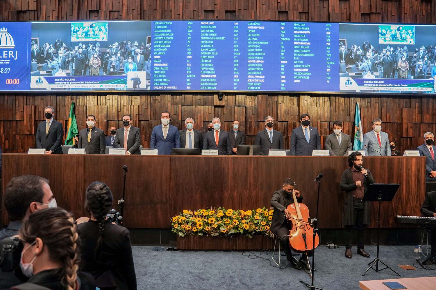 Novo plenário da Alerj é inaugurado com discursos  de recuperação econômica e união entre os poderes