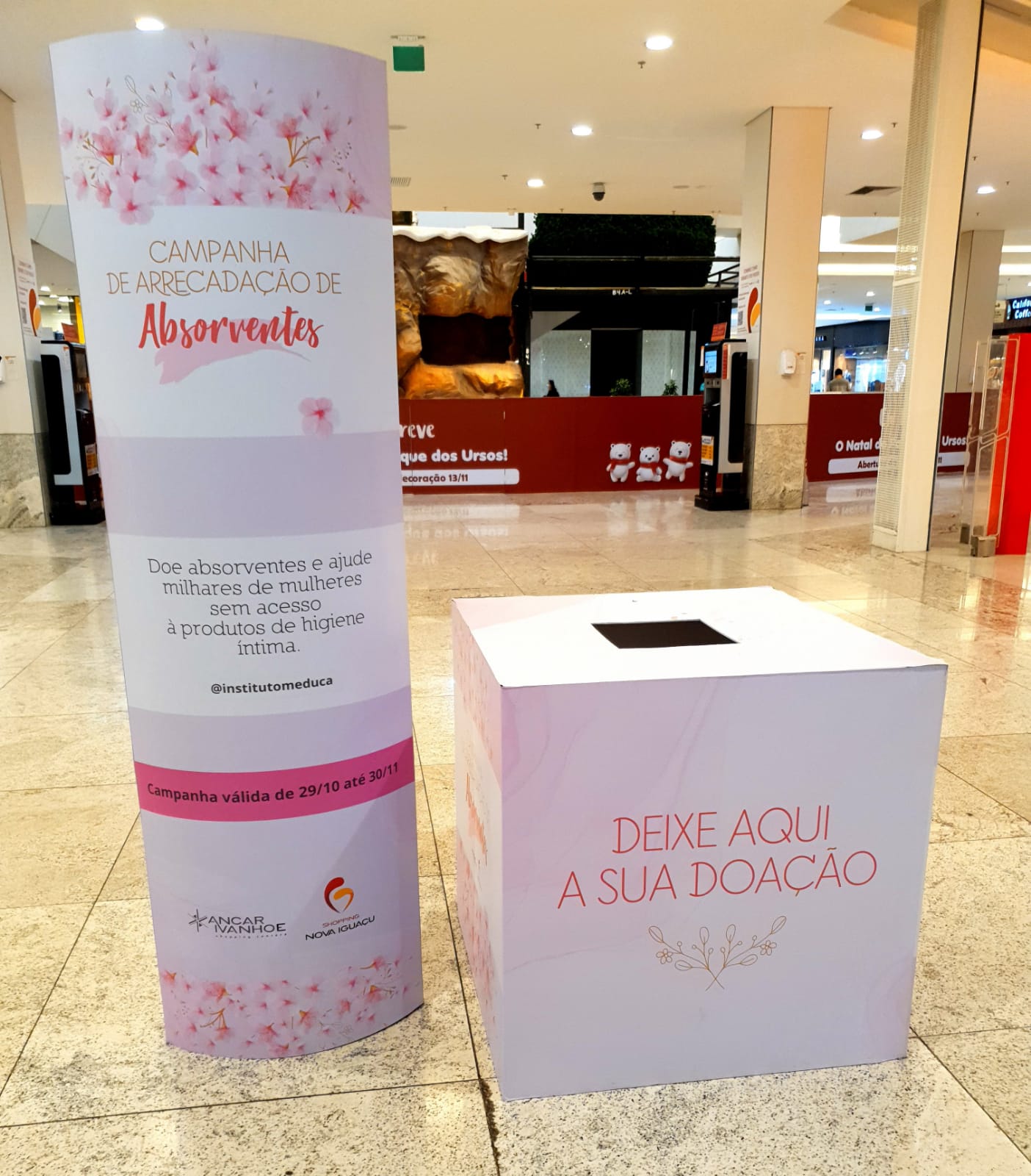 Shopping Nova Iguaçu faz campanha para arrecadação de absorventes