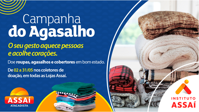 Assaí promove Campanha do Agasalho com postos de coleta em todas as suas lojas