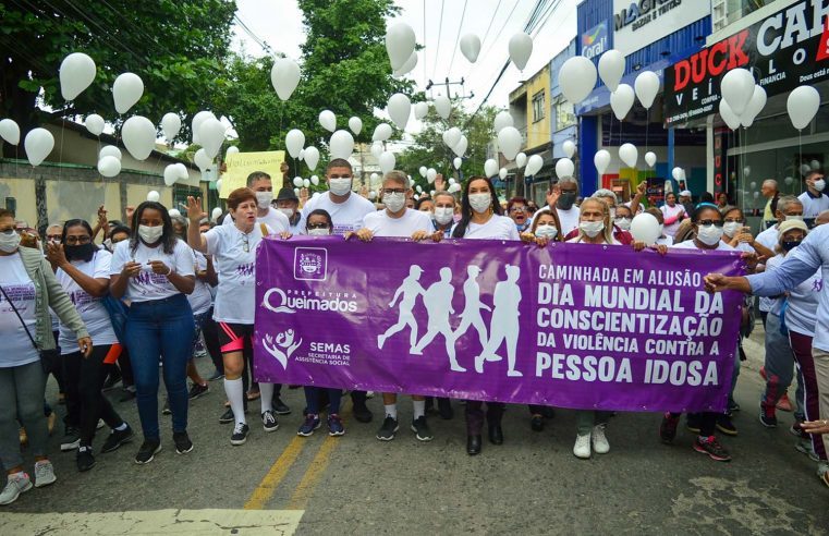 Queimados promove caminhada contra violência à pessoa idosa