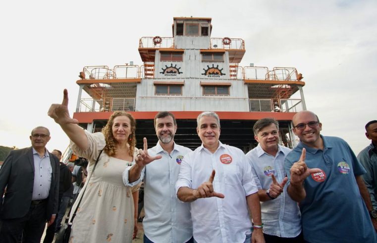 André e Freixo visitam estaleiro em Niterói e defendem retomada da indústria naval