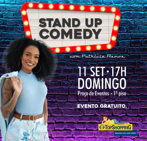 Humorista Patrícia Ramos apresenta stand up comedy no TopShopping
