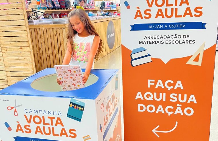 Shoppings na Baixada Fluminense arrecadam doações de materiais escolares