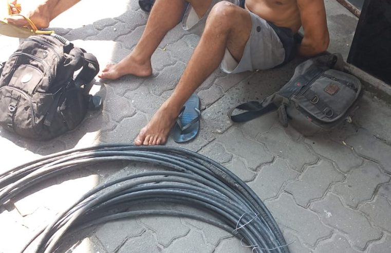 Dois homens são presos furtando cabos da SuperVia em Nova Iguaçu