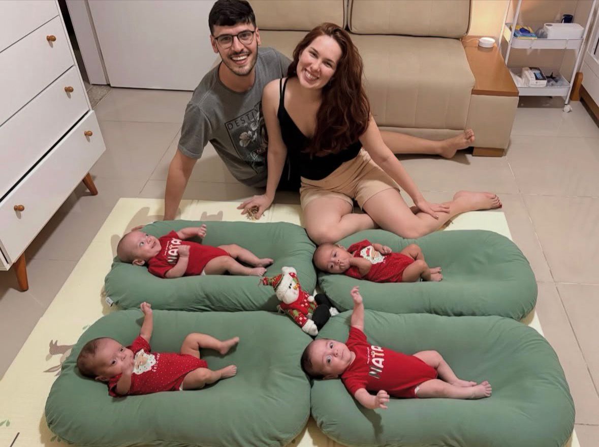 Como uma mãe em repouso médico usou o digital para se preparar para a chegada de quadrigêmeos