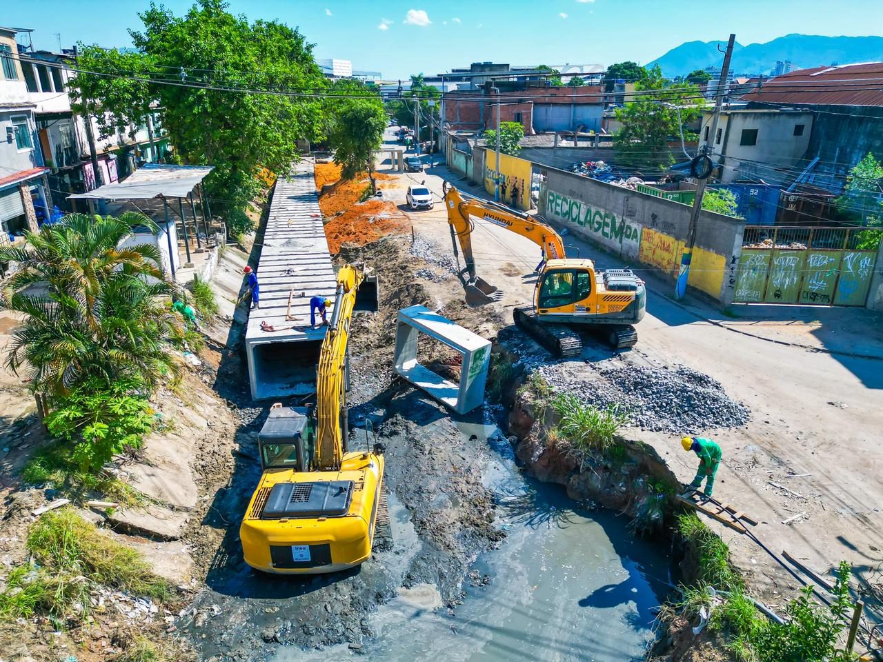 Obras no Rio Pavuninha iniciam etapa de macrodrenagem para reduzir alagamentos em Meriti